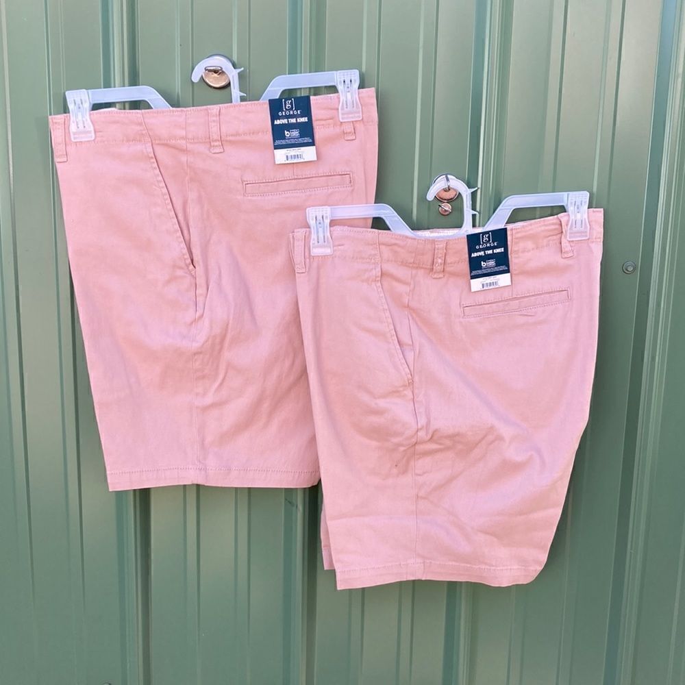 MEN'S Flat Front Above The Knee Comfy Shorts, 9” Inseam, 2-Pack Size 36